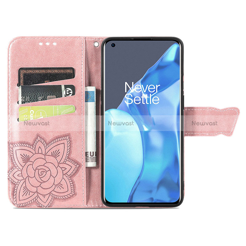 Leather Case Stands Butterfly Flip Cover Holder for OnePlus 9 Pro 5G