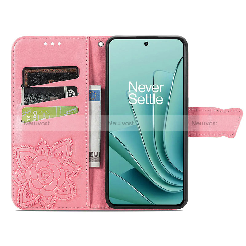 Leather Case Stands Butterfly Flip Cover Holder for OnePlus Nord 3 5G