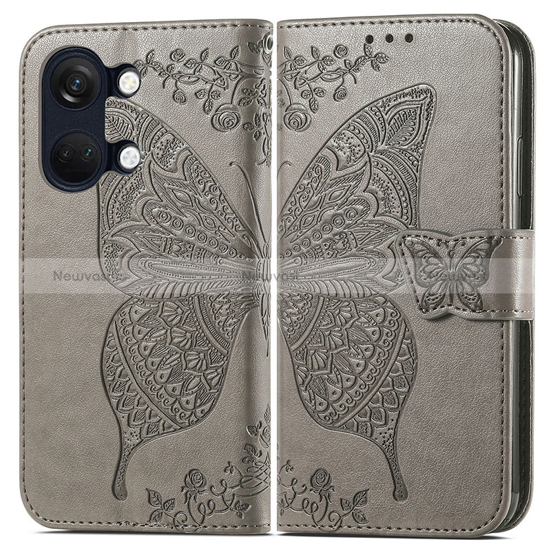 Leather Case Stands Butterfly Flip Cover Holder for OnePlus Nord 3 5G