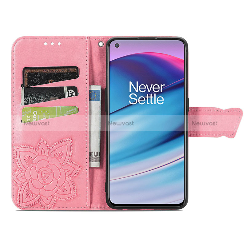 Leather Case Stands Butterfly Flip Cover Holder for OnePlus Nord CE 5G