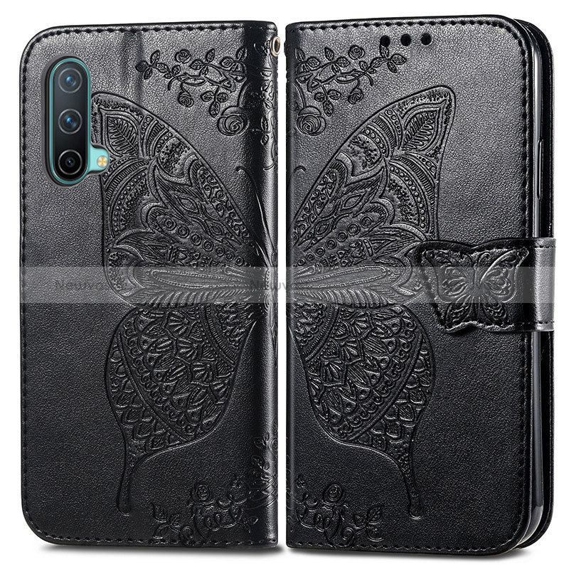 Leather Case Stands Butterfly Flip Cover Holder for OnePlus Nord CE 5G