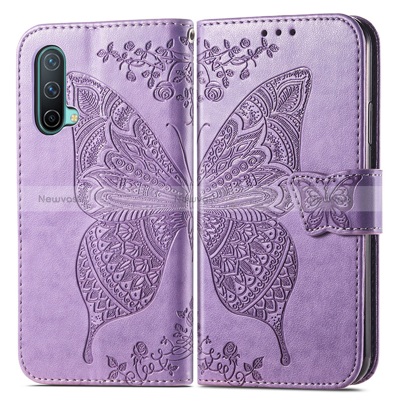 Leather Case Stands Butterfly Flip Cover Holder for OnePlus Nord CE 5G