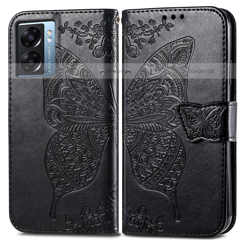 Leather Case Stands Butterfly Flip Cover Holder for OnePlus Nord N300 5G