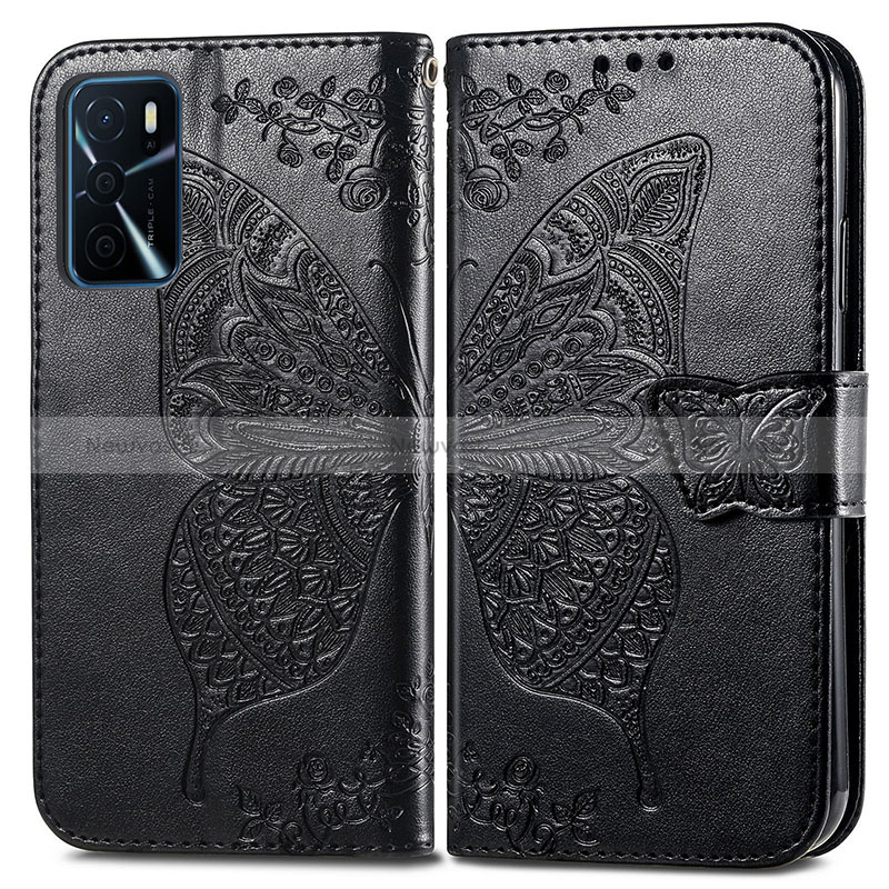 Leather Case Stands Butterfly Flip Cover Holder for Oppo A16