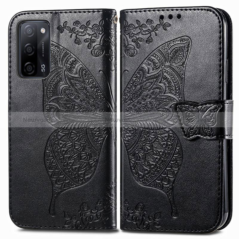 Leather Case Stands Butterfly Flip Cover Holder for Oppo A53s 5G