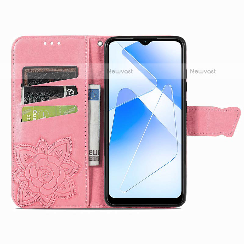 Leather Case Stands Butterfly Flip Cover Holder for Oppo A55 5G