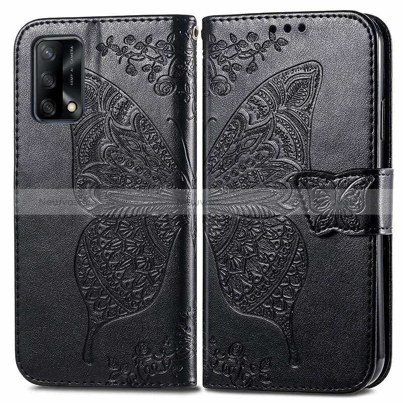 Leather Case Stands Butterfly Flip Cover Holder for Oppo F19