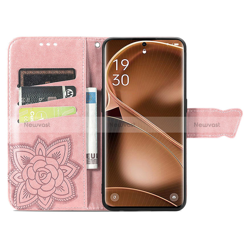 Leather Case Stands Butterfly Flip Cover Holder for Oppo Find X6 5G