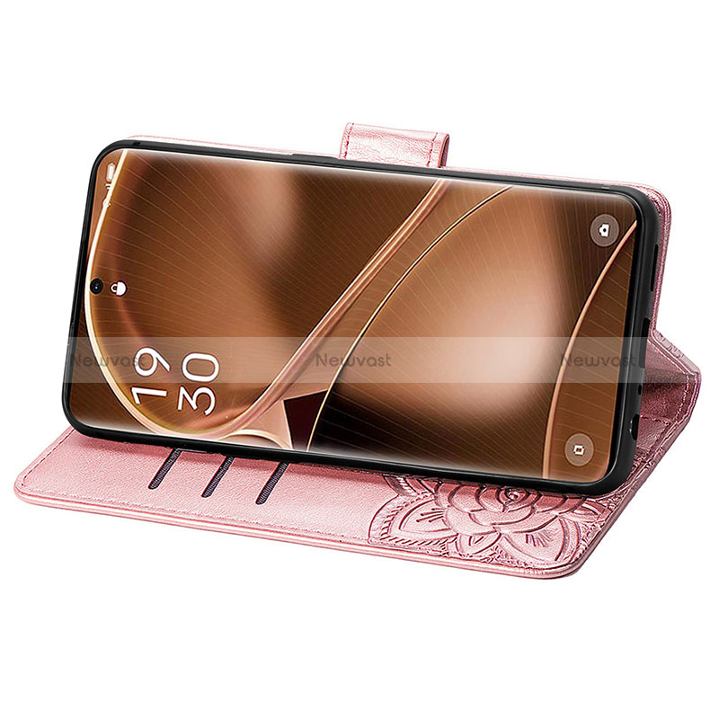 Leather Case Stands Butterfly Flip Cover Holder for Oppo Find X6 Pro 5G