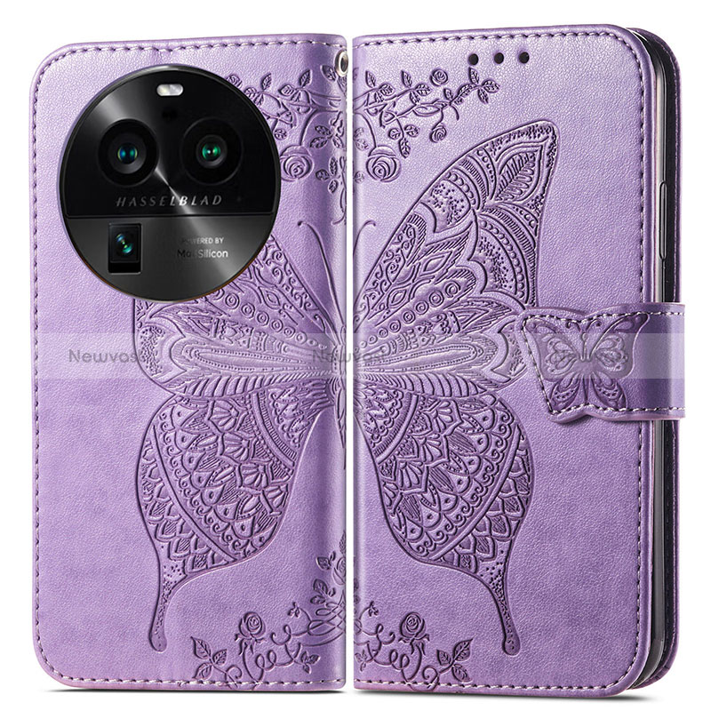 Leather Case Stands Butterfly Flip Cover Holder for Oppo Find X6 Pro 5G