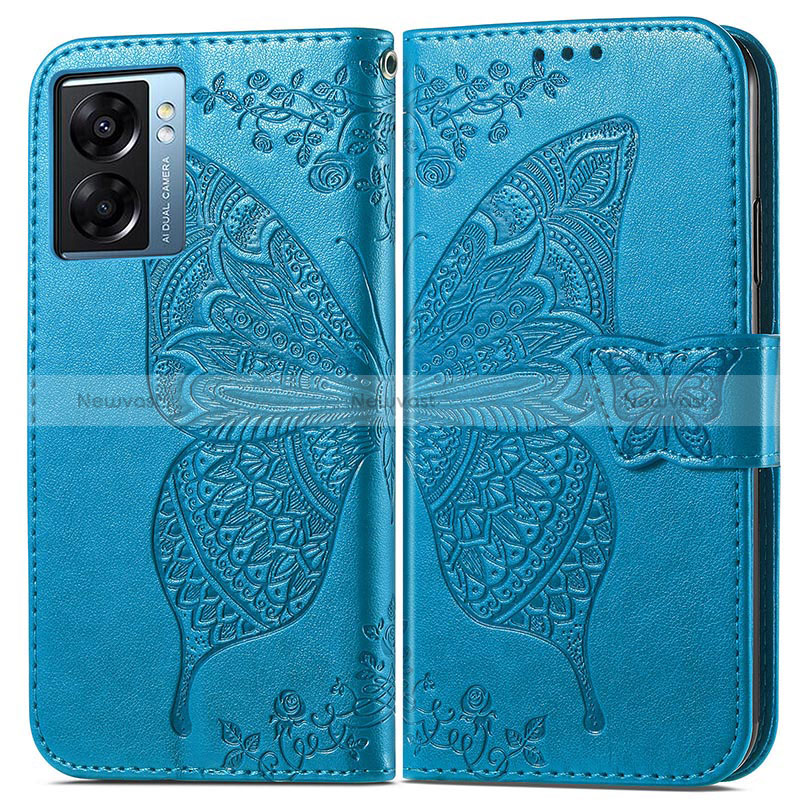 Leather Case Stands Butterfly Flip Cover Holder for Oppo K10 5G India