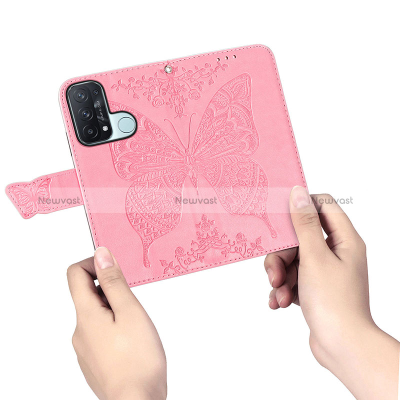 Leather Case Stands Butterfly Flip Cover Holder for Oppo Reno5 A