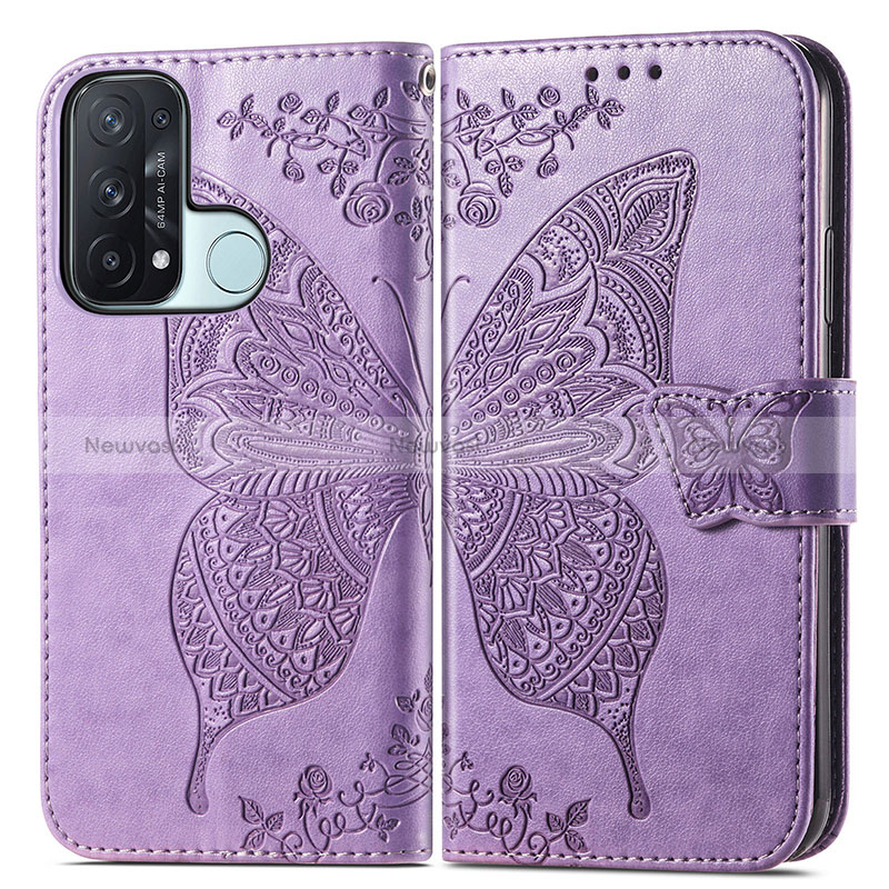 Leather Case Stands Butterfly Flip Cover Holder for Oppo Reno5 A