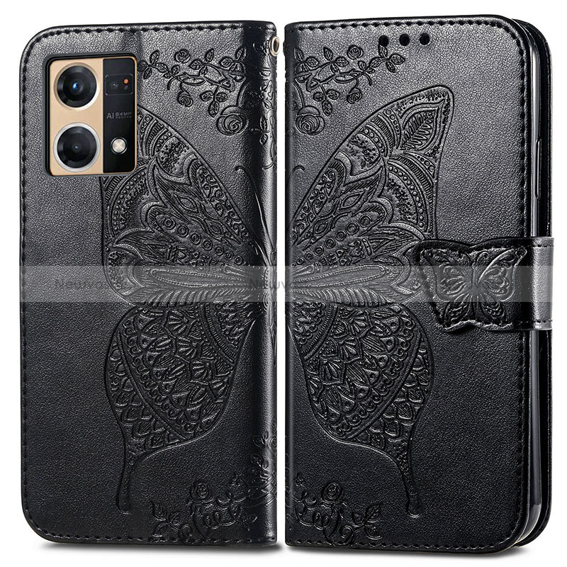 Leather Case Stands Butterfly Flip Cover Holder for Oppo Reno8 4G