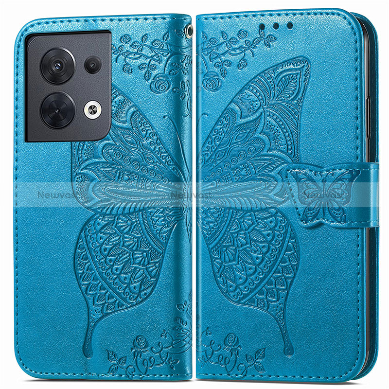 Leather Case Stands Butterfly Flip Cover Holder for Oppo Reno9 5G