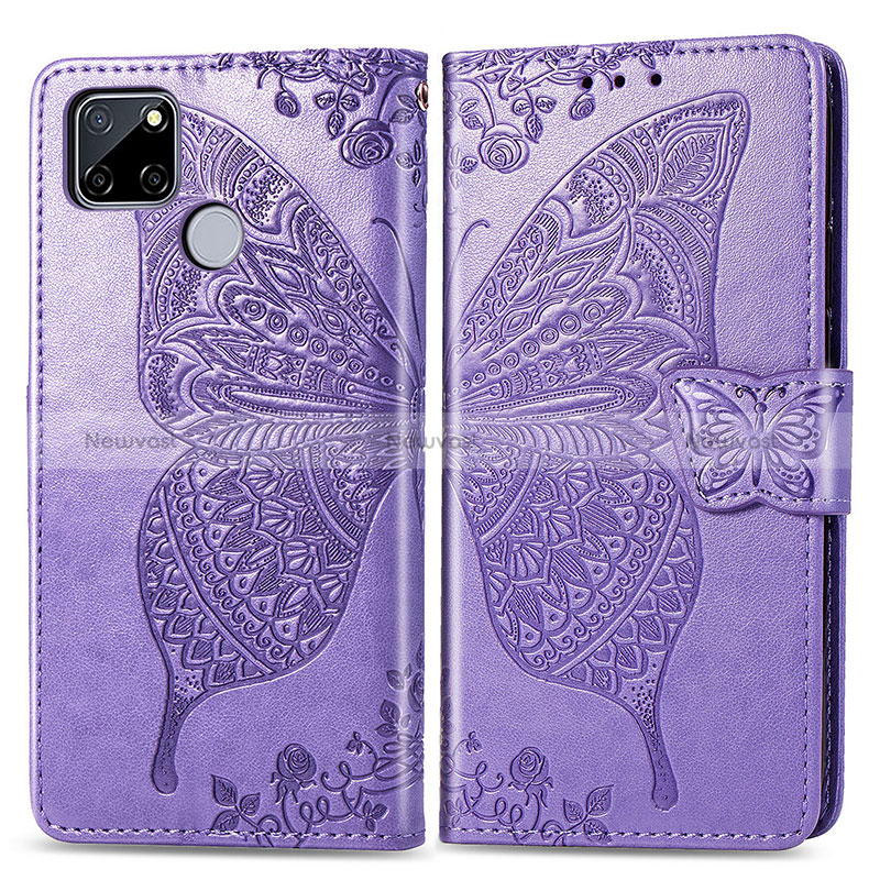 Leather Case Stands Butterfly Flip Cover Holder for Realme 7i RMX2193