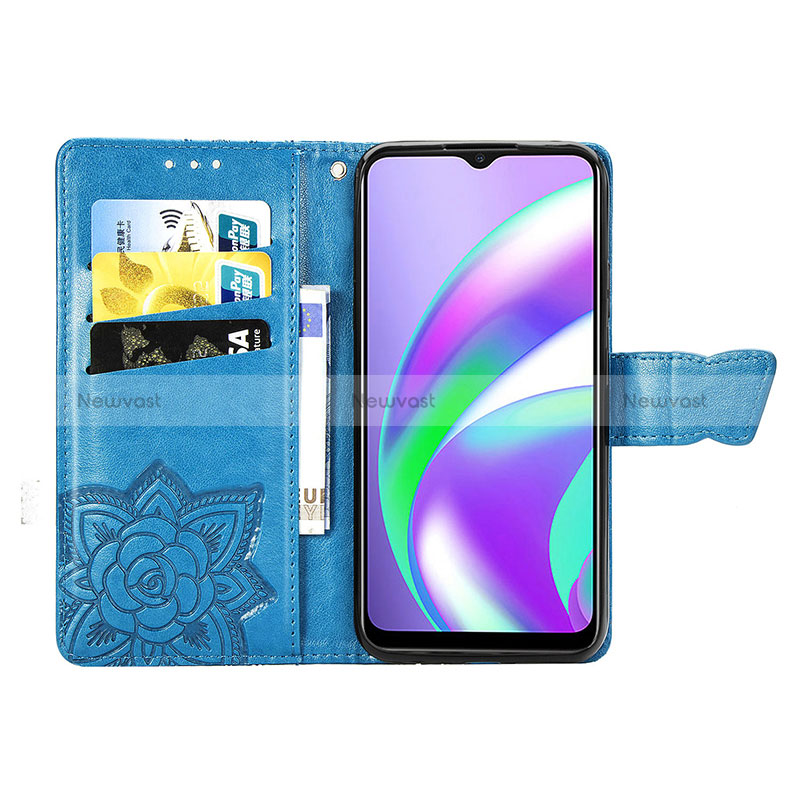 Leather Case Stands Butterfly Flip Cover Holder for Realme 7i RMX2193