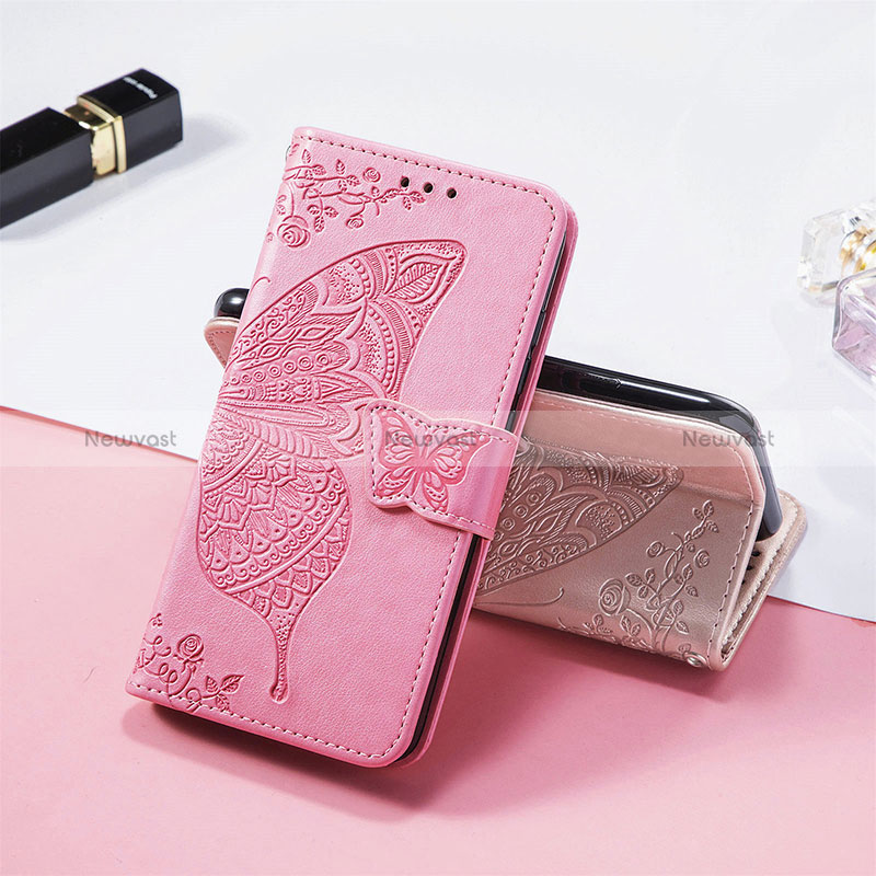 Leather Case Stands Butterfly Flip Cover Holder for Realme C11 (2021)