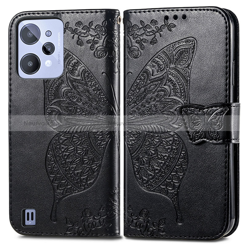 Leather Case Stands Butterfly Flip Cover Holder for Realme C31