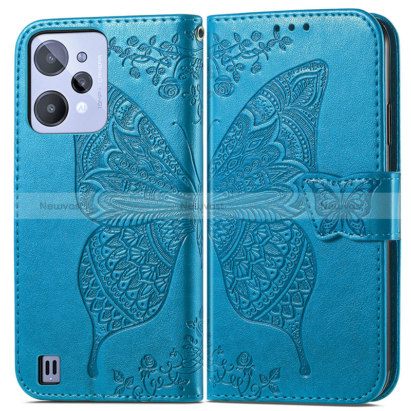 Leather Case Stands Butterfly Flip Cover Holder for Realme C31