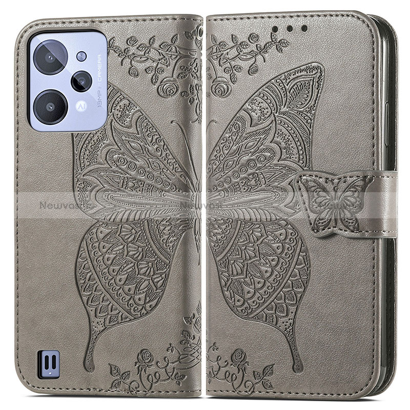 Leather Case Stands Butterfly Flip Cover Holder for Realme C31