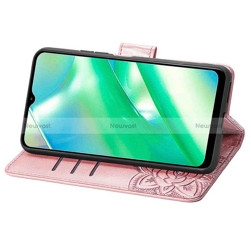 Leather Case Stands Butterfly Flip Cover Holder for Realme C33