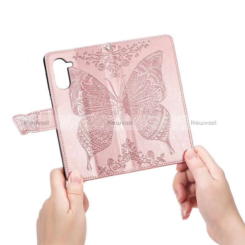 Leather Case Stands Butterfly Flip Cover Holder for Realme C33