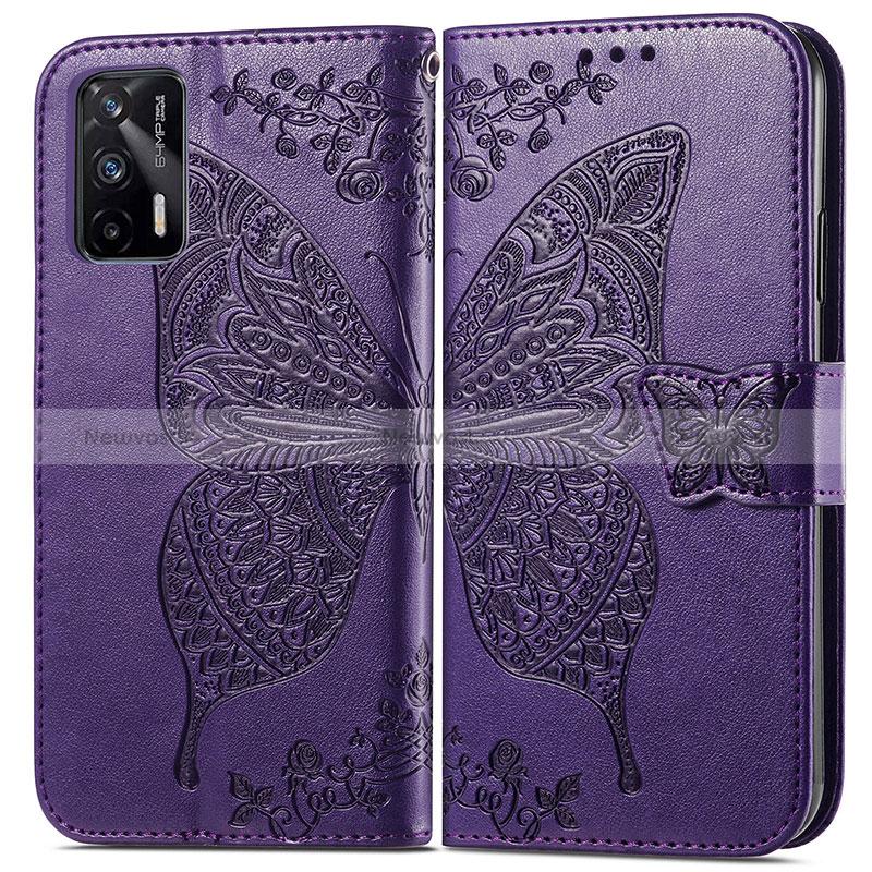 Leather Case Stands Butterfly Flip Cover Holder for Realme GT 5G