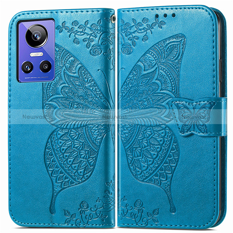 Leather Case Stands Butterfly Flip Cover Holder for Realme GT Neo3 5G