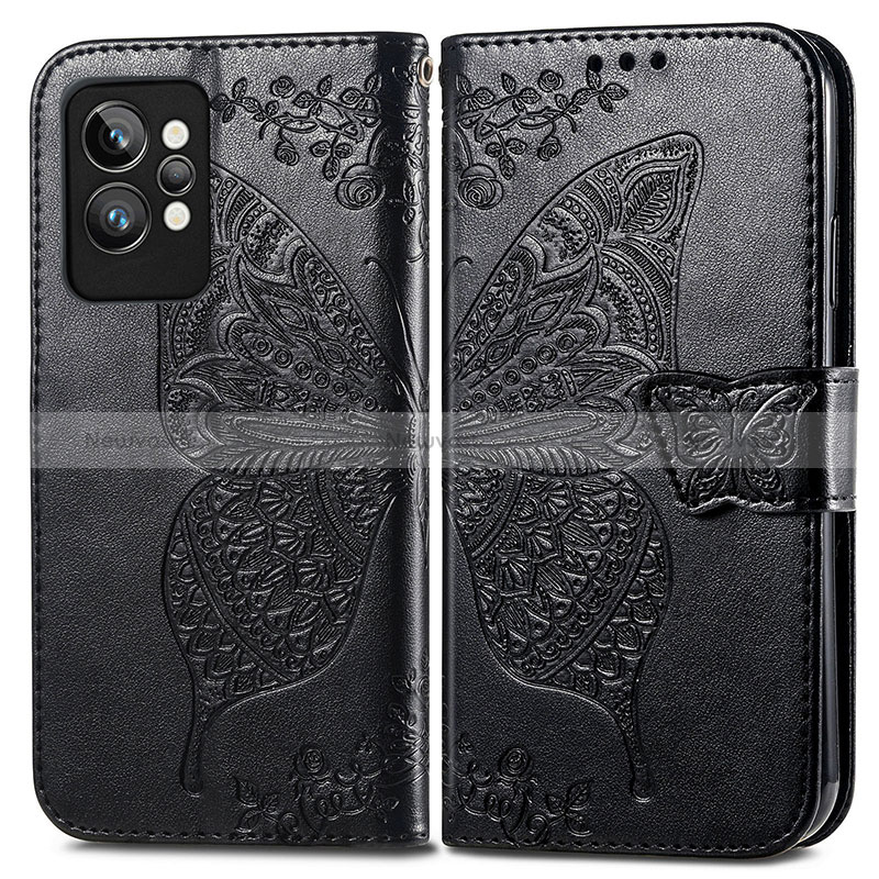 Leather Case Stands Butterfly Flip Cover Holder for Realme GT2 Pro 5G