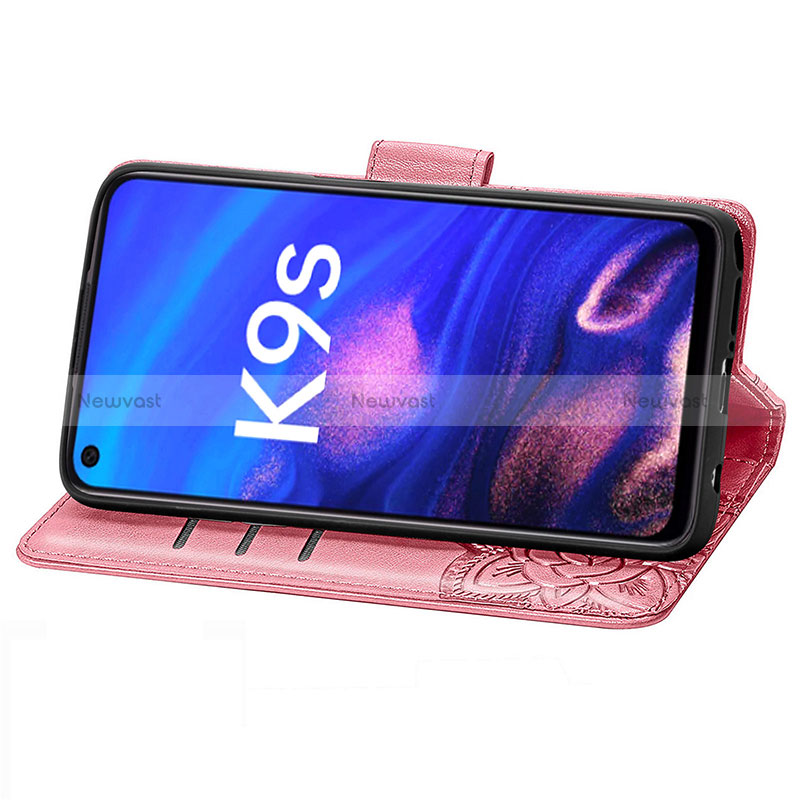 Leather Case Stands Butterfly Flip Cover Holder for Realme Q3s 5G