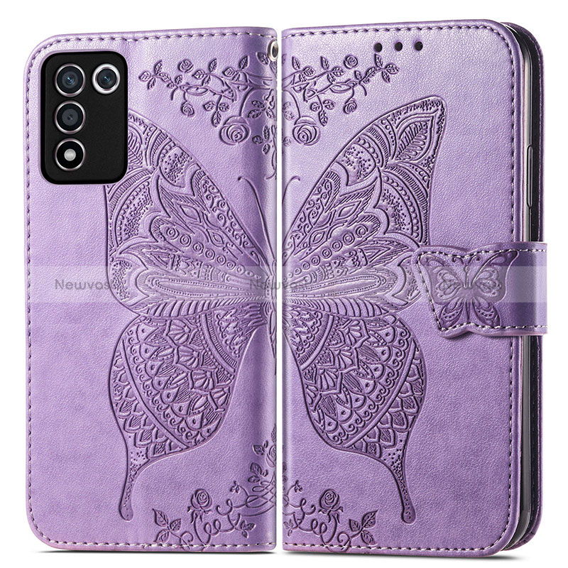 Leather Case Stands Butterfly Flip Cover Holder for Realme Q3t 5G