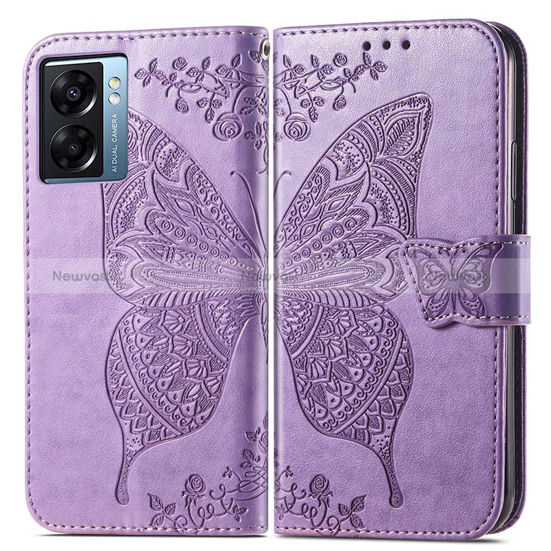 Leather Case Stands Butterfly Flip Cover Holder for Realme Q5i 5G