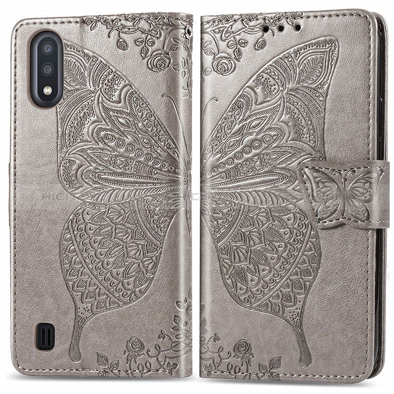 Leather Case Stands Butterfly Flip Cover Holder for Samsung Galaxy A01 SM-A015