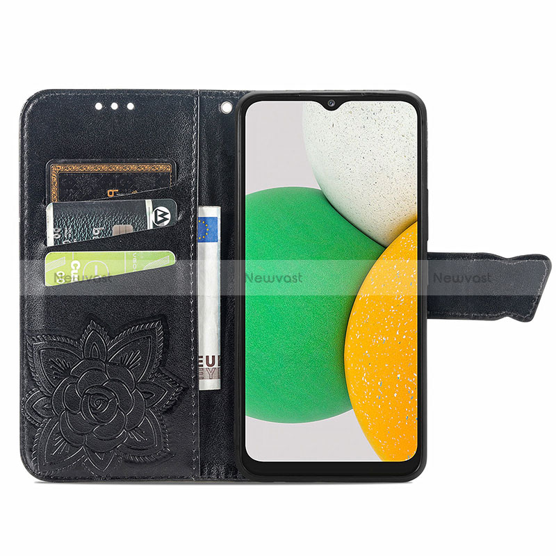 Leather Case Stands Butterfly Flip Cover Holder for Samsung Galaxy A03 Core