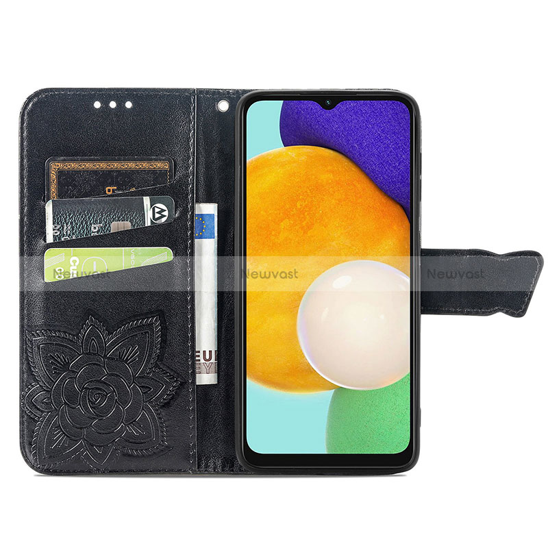 Leather Case Stands Butterfly Flip Cover Holder for Samsung Galaxy A04s