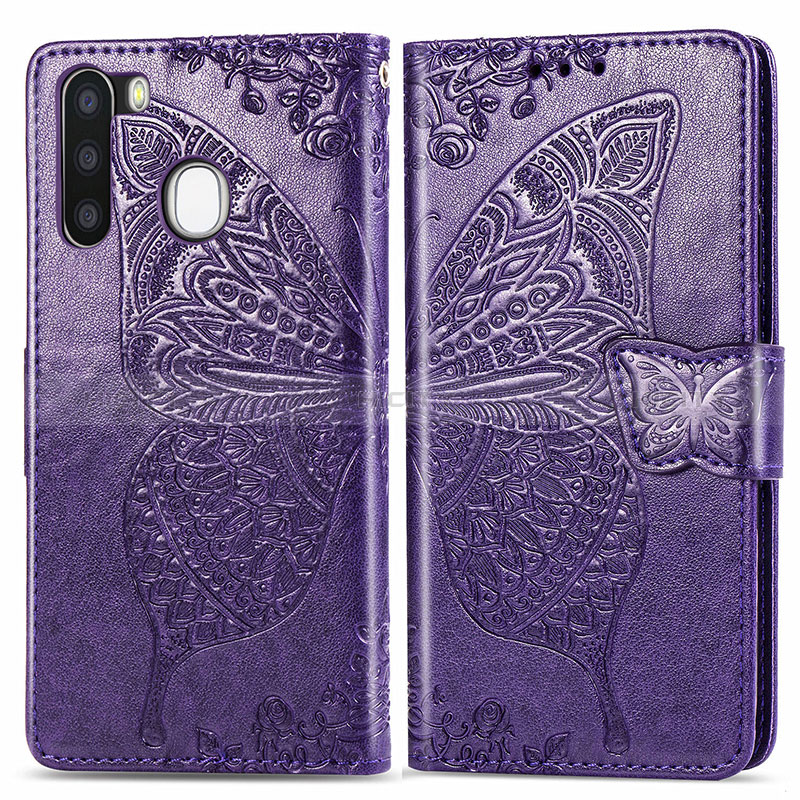 Leather Case Stands Butterfly Flip Cover Holder for Samsung Galaxy A21 European