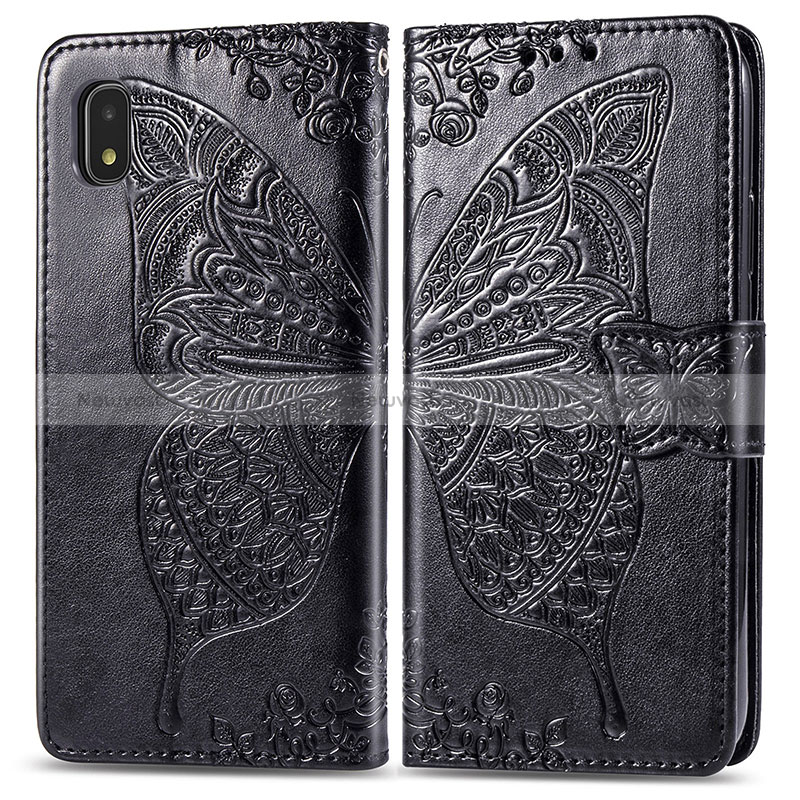 Leather Case Stands Butterfly Flip Cover Holder for Samsung Galaxy A21 SC-42A