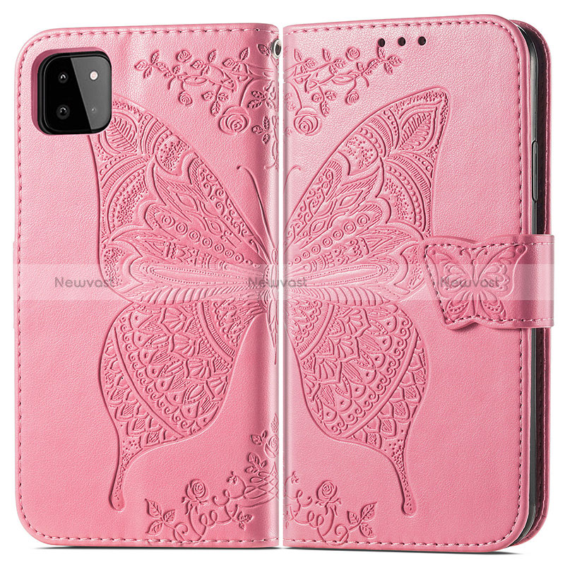 Leather Case Stands Butterfly Flip Cover Holder for Samsung Galaxy A22 5G