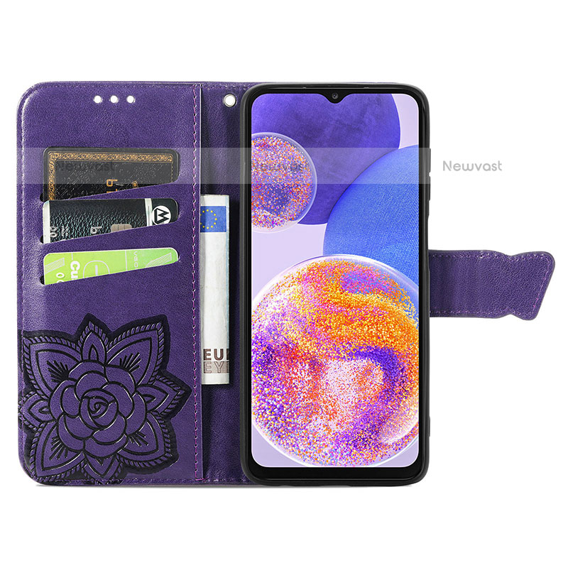 Leather Case Stands Butterfly Flip Cover Holder for Samsung Galaxy A23 5G