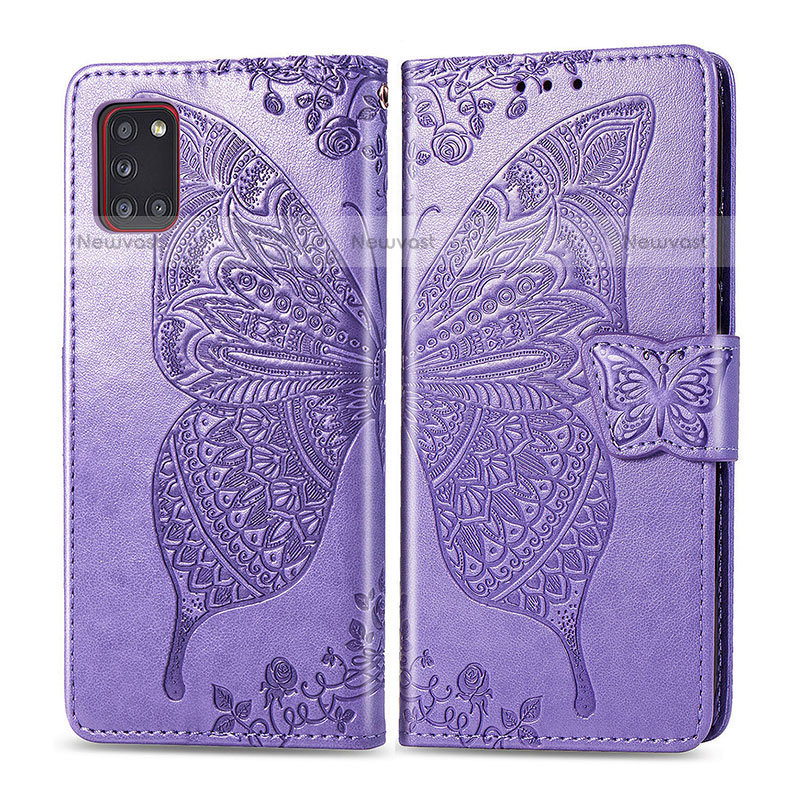 Leather Case Stands Butterfly Flip Cover Holder for Samsung Galaxy A31