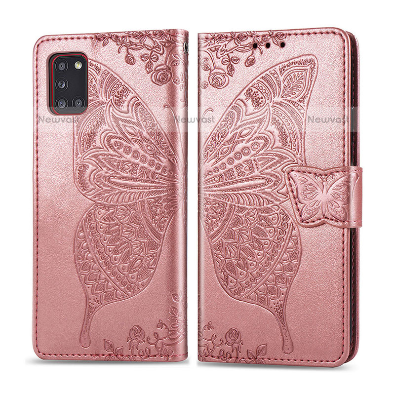 Leather Case Stands Butterfly Flip Cover Holder for Samsung Galaxy A31
