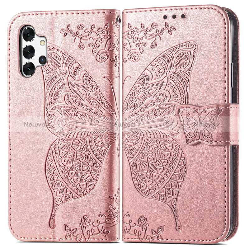 Leather Case Stands Butterfly Flip Cover Holder for Samsung Galaxy A32 4G