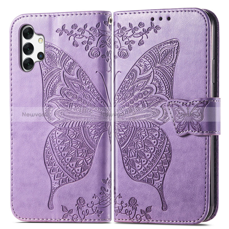 Leather Case Stands Butterfly Flip Cover Holder for Samsung Galaxy A32 5G