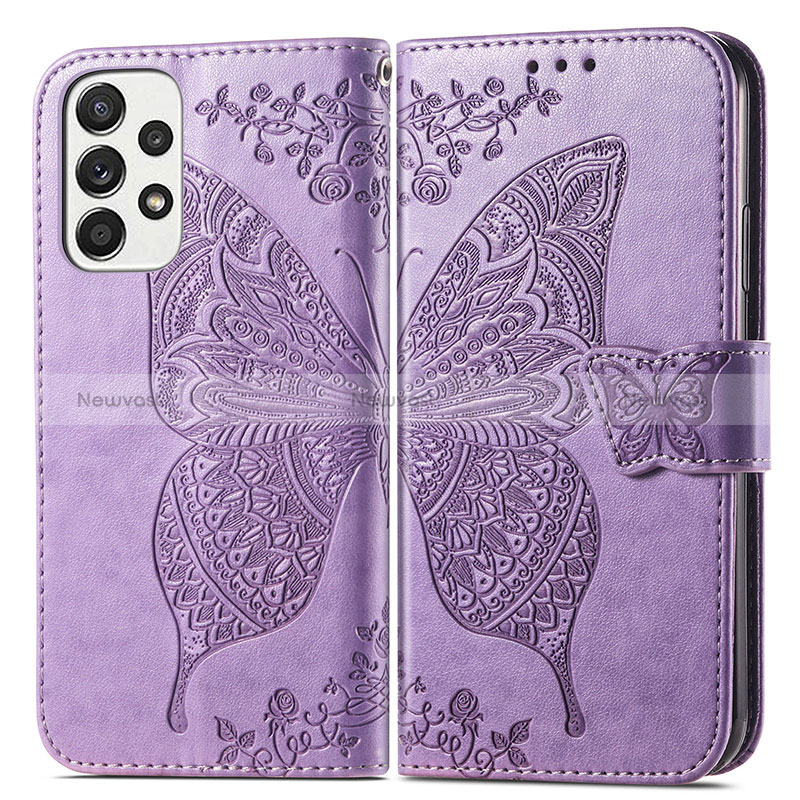 Leather Case Stands Butterfly Flip Cover Holder for Samsung Galaxy A33 5G