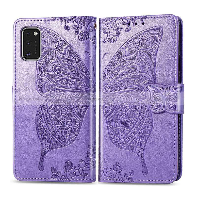 Leather Case Stands Butterfly Flip Cover Holder for Samsung Galaxy A41