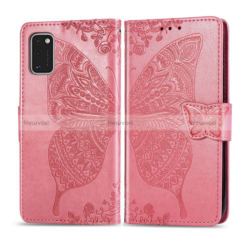 Leather Case Stands Butterfly Flip Cover Holder for Samsung Galaxy A41