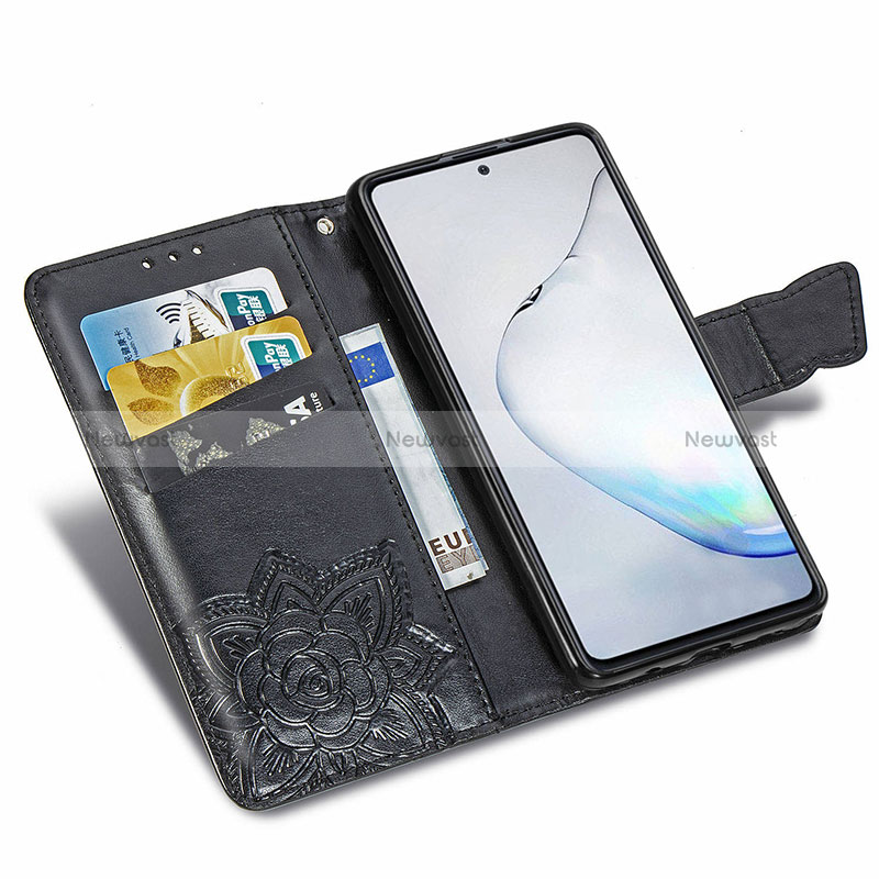 Leather Case Stands Butterfly Flip Cover Holder for Samsung Galaxy A81