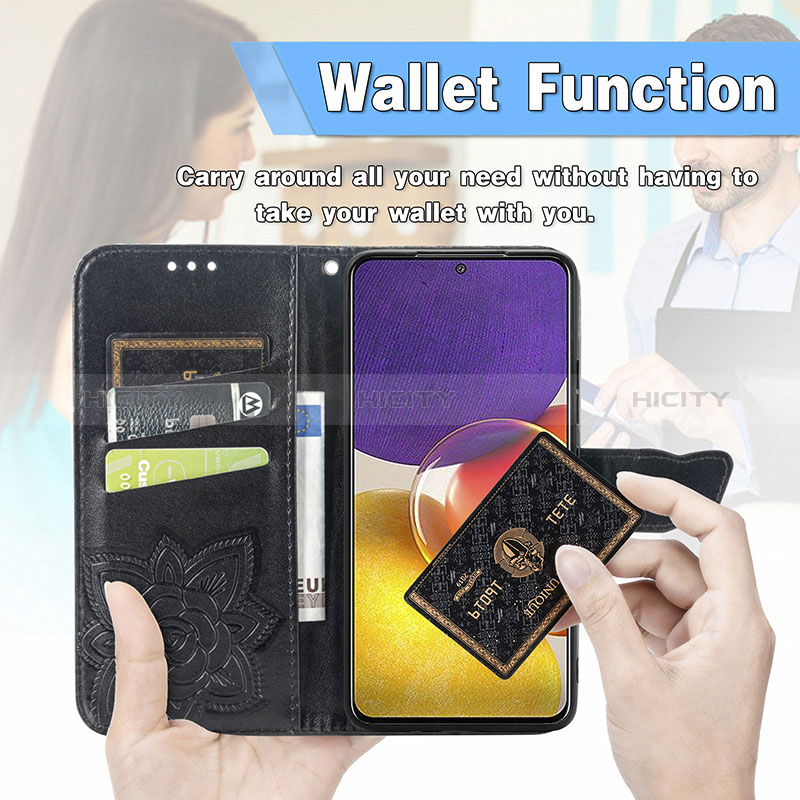 Leather Case Stands Butterfly Flip Cover Holder for Samsung Galaxy F34 5G