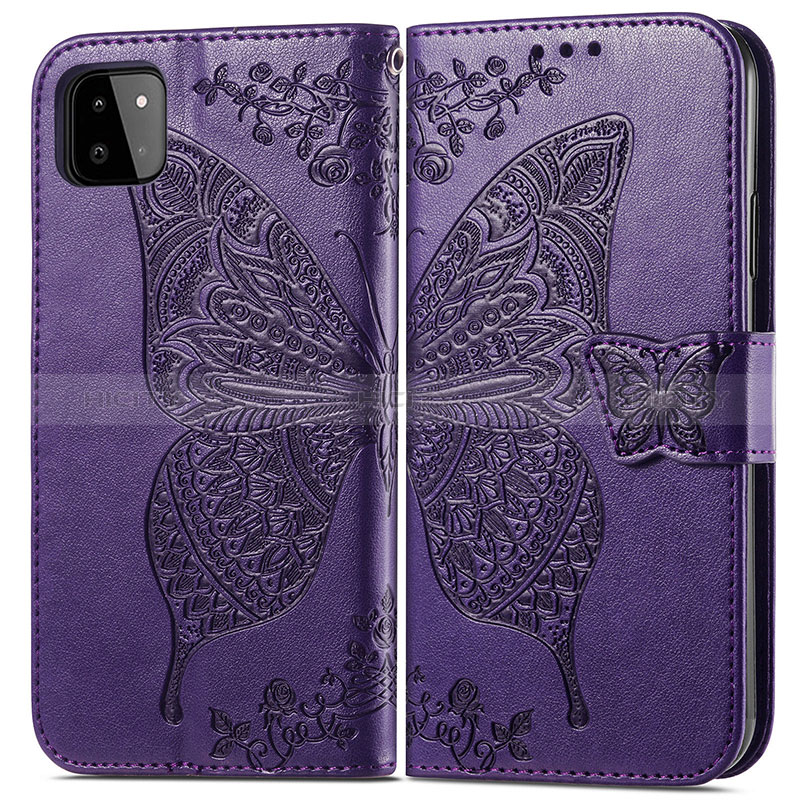 Leather Case Stands Butterfly Flip Cover Holder for Samsung Galaxy F42 5G